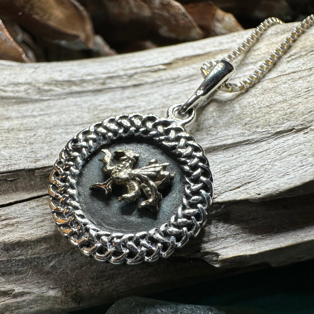 Welsh Dragon Celtic Necklace