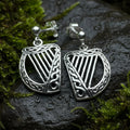 Ancient Harp Post Back Earrings