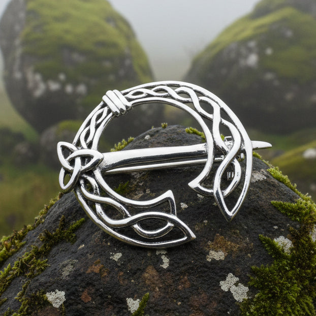 Ivermere Celtic Knot Tara Brooch in Sterling Silver