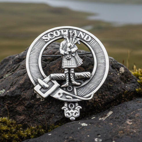 Bagpiper Scotland Brooch - Handmade in Scotland