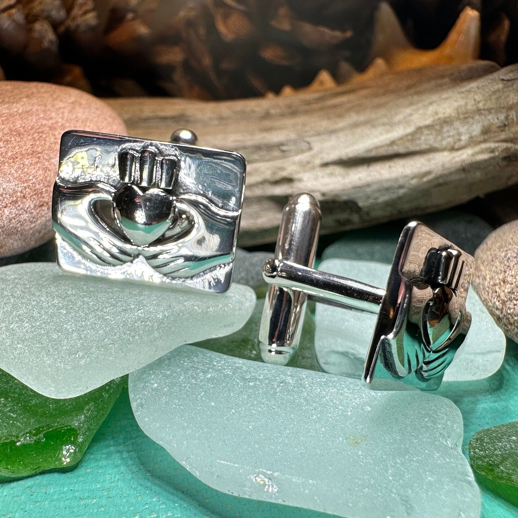 Traditional Claddagh Cufflinks for Men