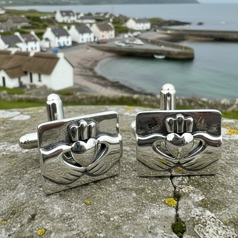 Traditional Claddagh Cufflinks for Men
