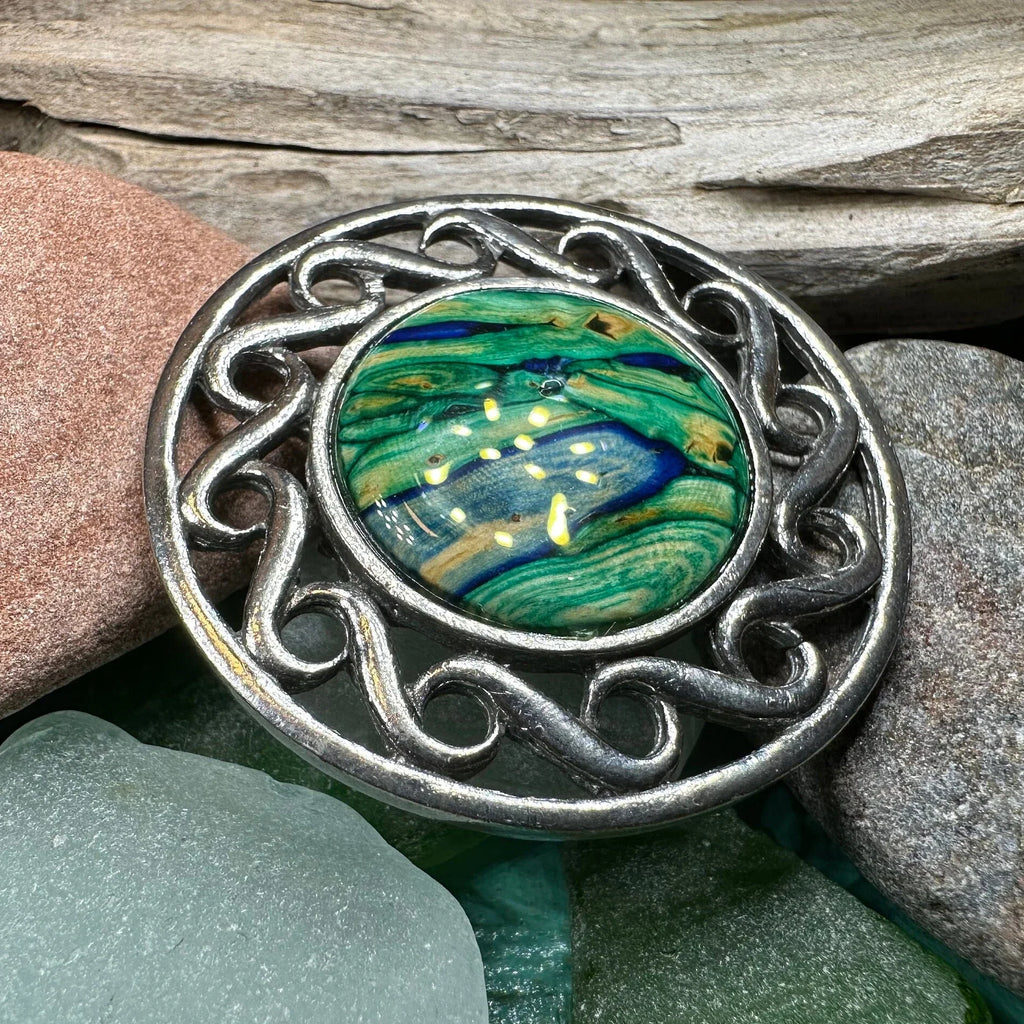 Heathergems Scottish Celtic Brooch - Handmade in Scotland