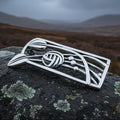 Scottish Mackintosh Roses Brooch in Sterling Silver