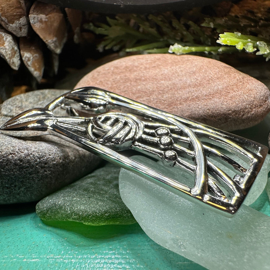 Scottish Mackintosh Roses Brooch in Sterling Silver
