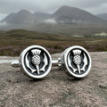 Elegant Scottish Thistle Cufflinks for Men