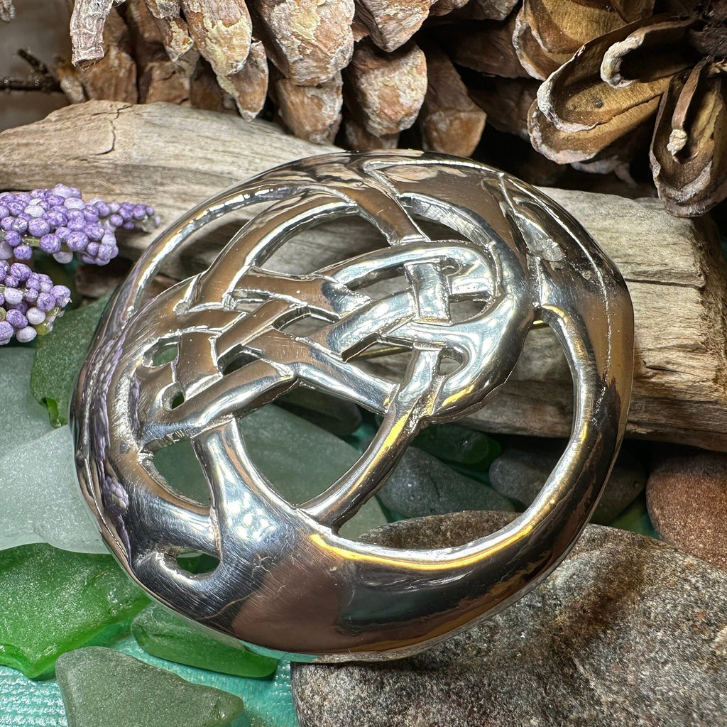 Amity Celtic Knot Tartan Brooch - Handmade in Scotland