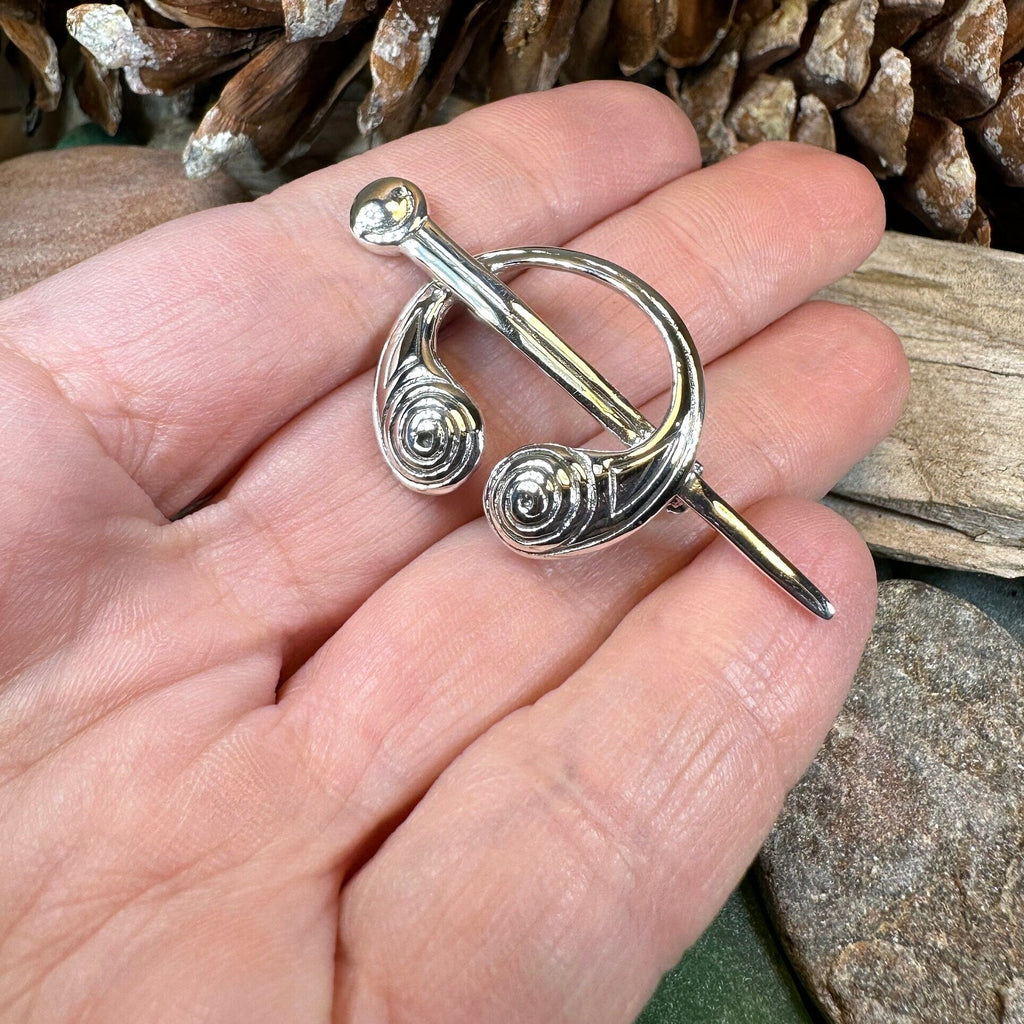 Darini Celtic Spiral Brooch in Sterling Silver