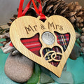 Newlywed Christmas Lucky Sixpence Ornament