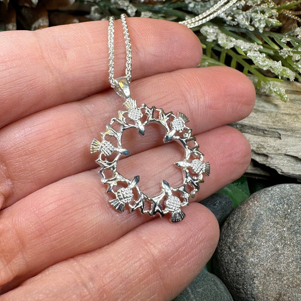 Scottish Thistle Wreath Necklace