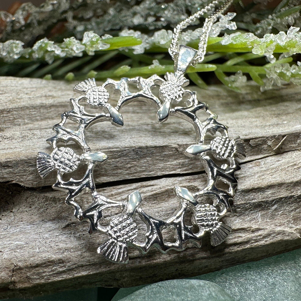 Scottish Thistle Wreath Necklace