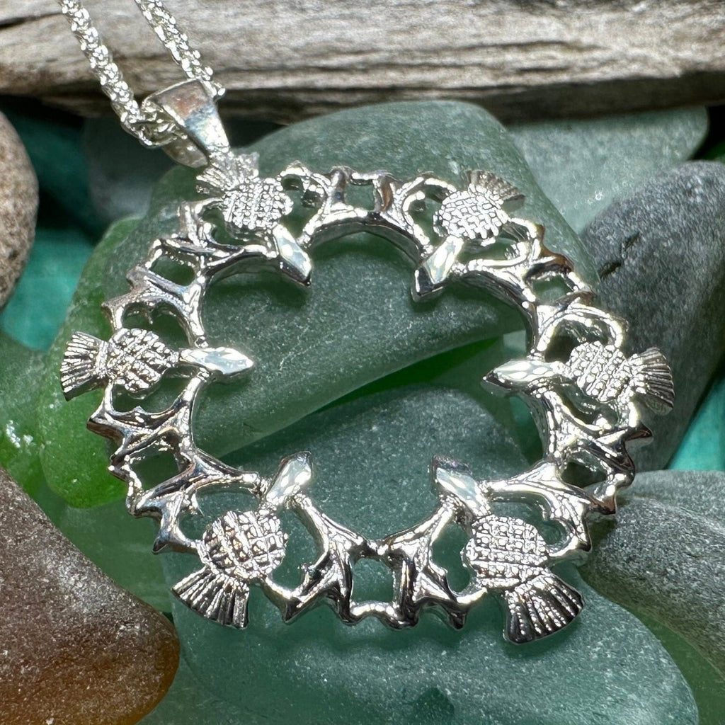 Scottish Thistle Wreath Necklace
