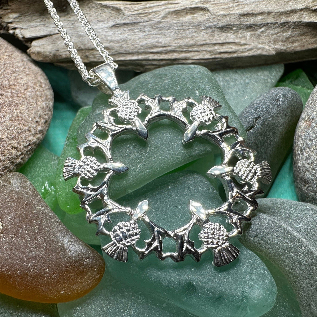 Scottish Thistle Wreath Necklace