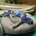 Amethyst Blue Dragonfly Earrings