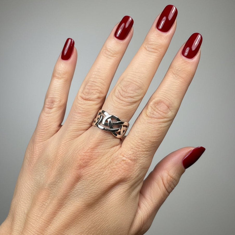Classic Celtic Knot Ring in Sterling Silver