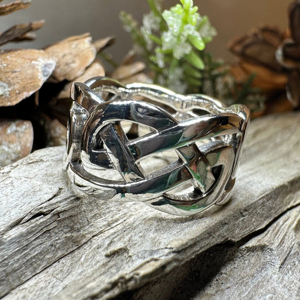 Classic Celtic Knot Ring in Sterling Silver