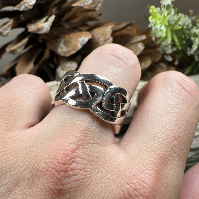 Classic Celtic Knot Ring in Sterling Silver