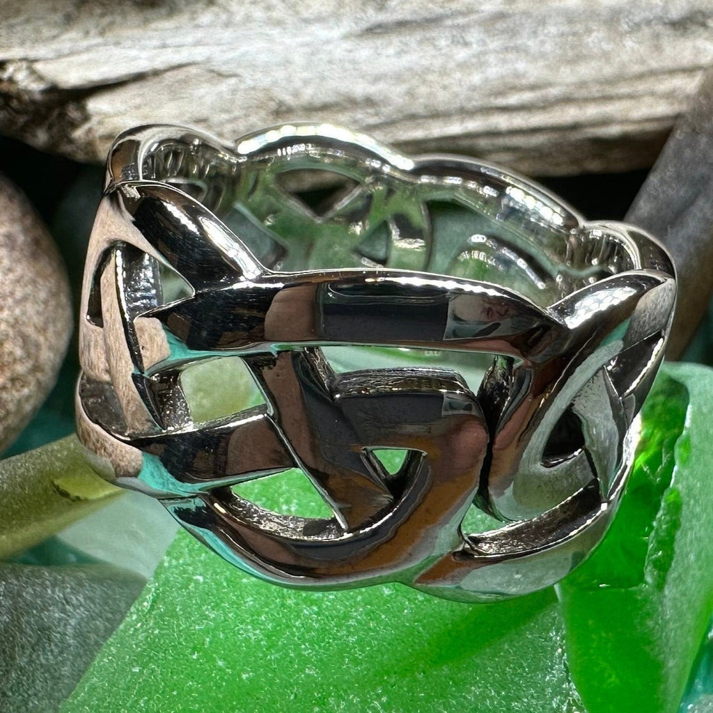 Classic Celtic Knot Ring in Sterling Silver