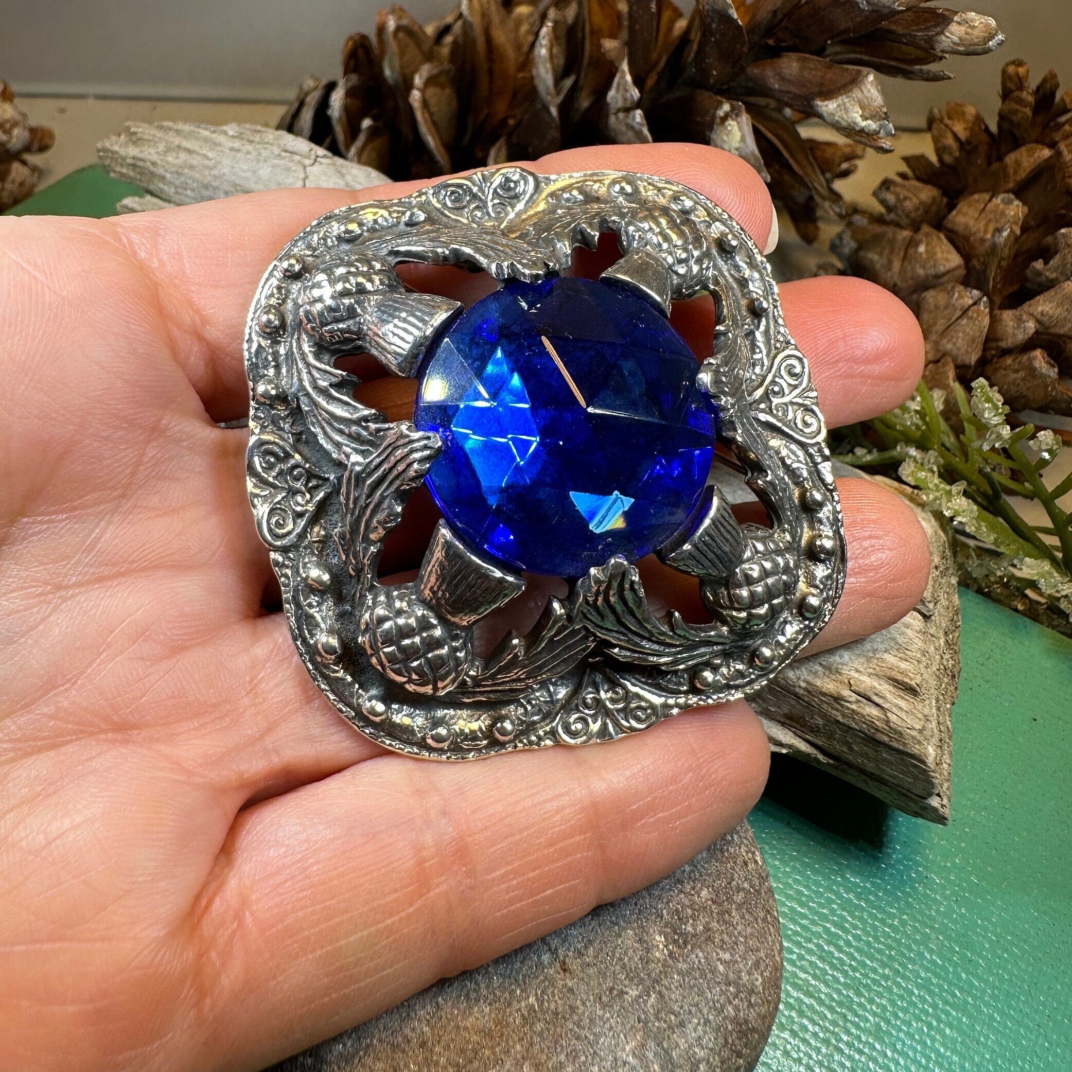 Royal Scottish Thistle Brooch - Handmade in Scotland