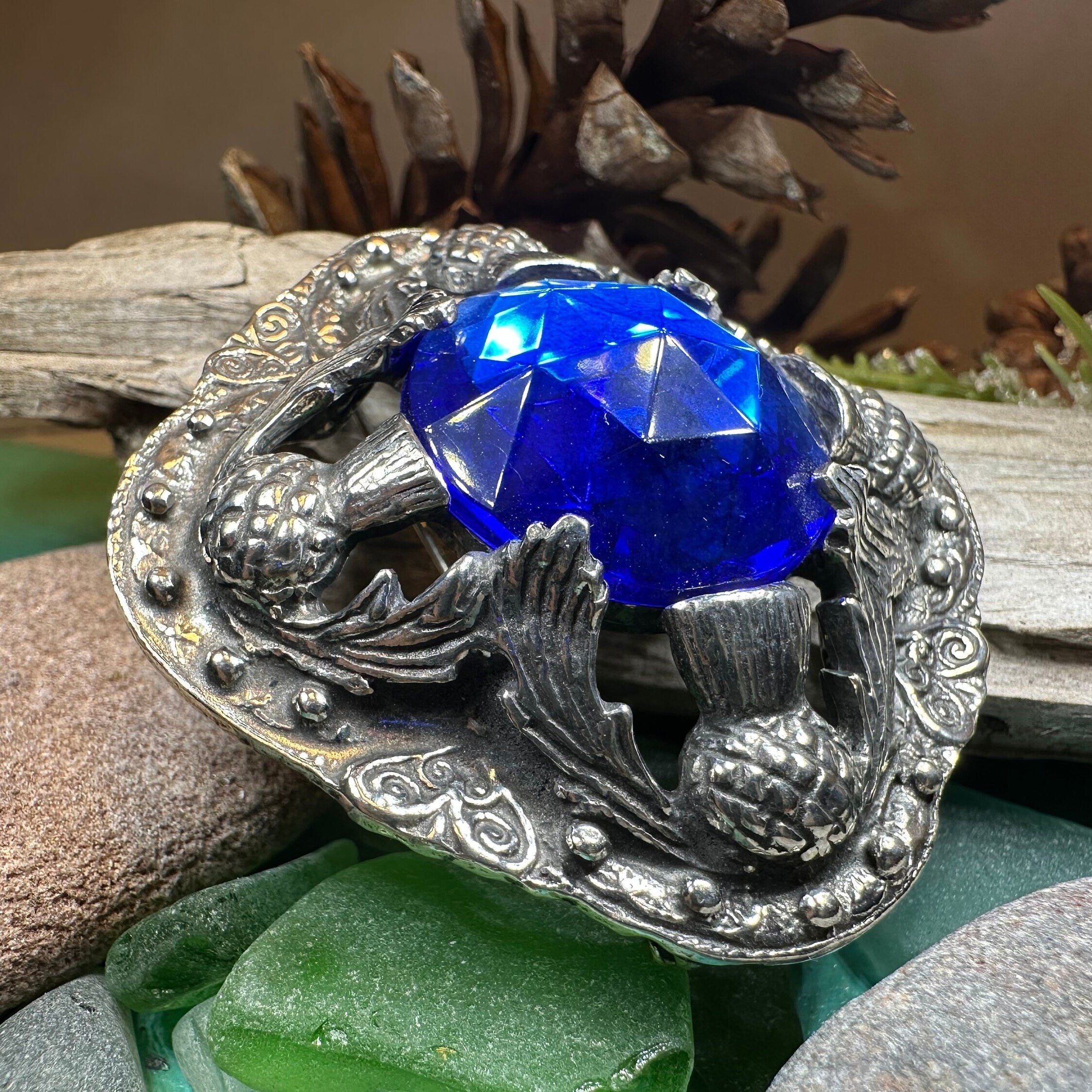Royal Scottish Thistle Brooch - Handmade in Scotland