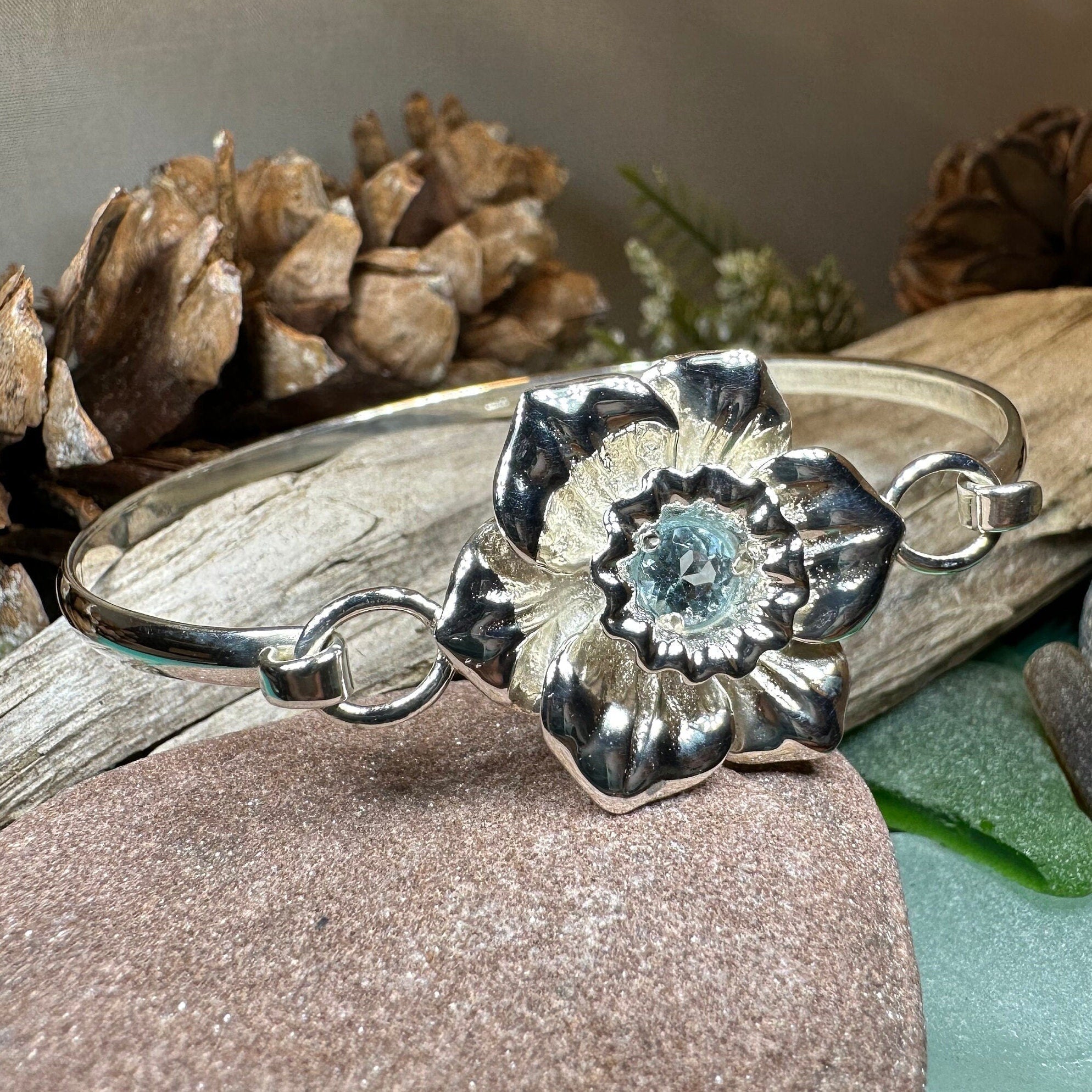 Welsh Daffodil Bracelet in Sterling Silver