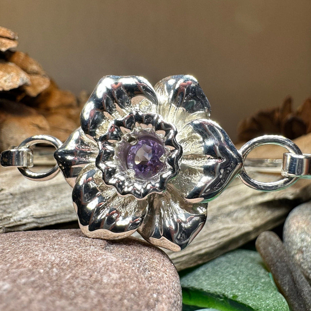 Welsh Daffodil Bracelet in Sterling Silver