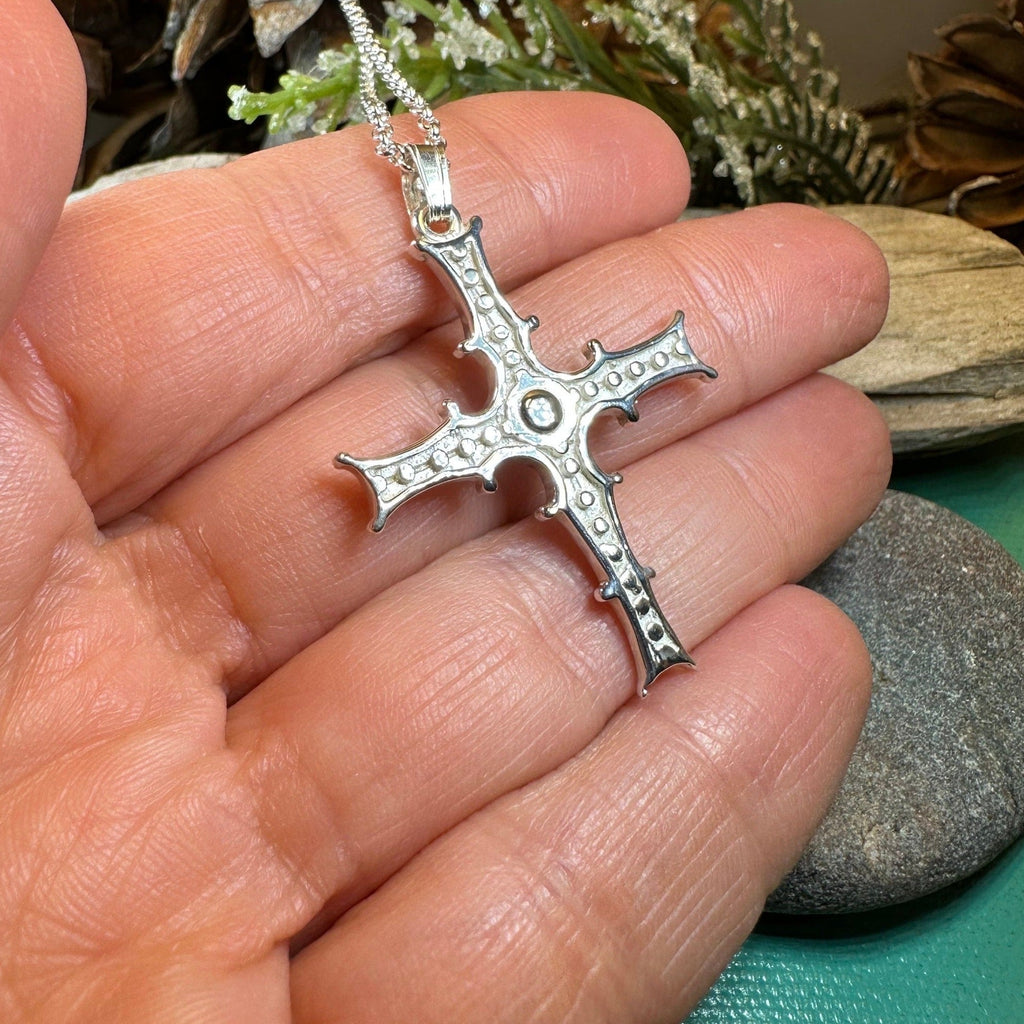 Irish Cross of Cong Necklace in Sterling Silver
