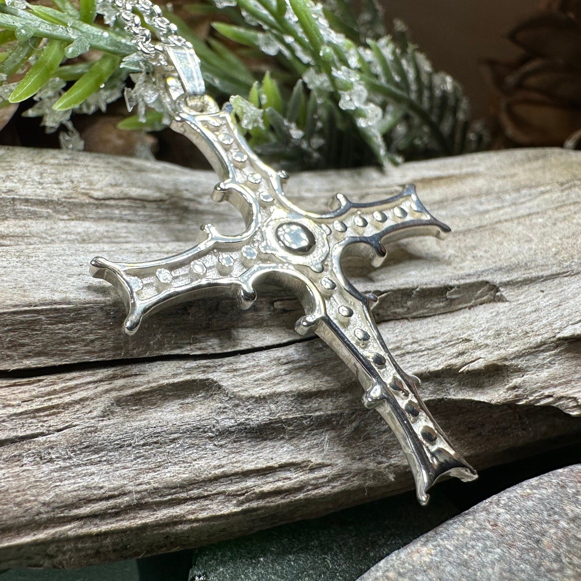 Irish Cross of Cong Necklace in Sterling Silver