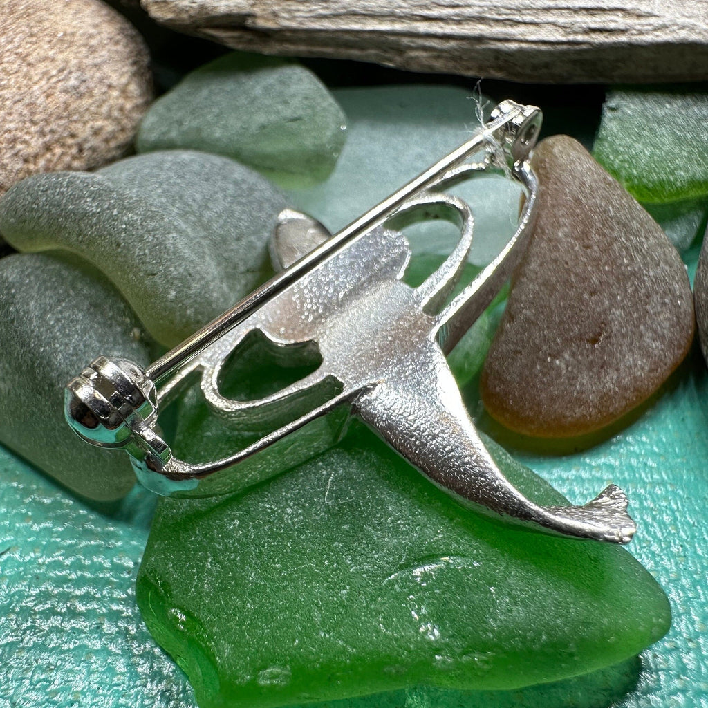 Artisan Salmon of Knowledge Brooch in Sterling Silver