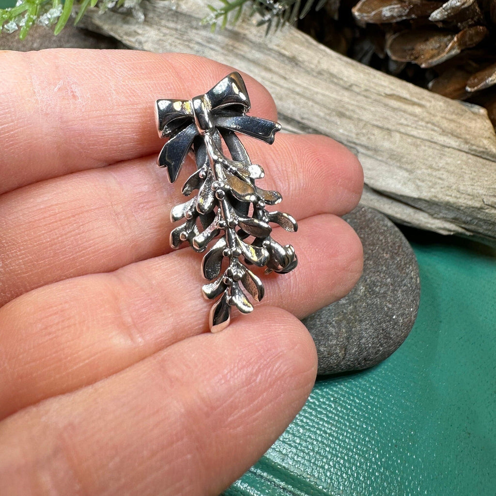 Ancient Celtic Mistletoe Brooch & Pendant in Sterling Silver