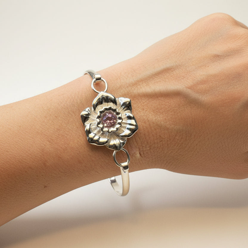 Welsh Daffodil Bracelet in Sterling Silver