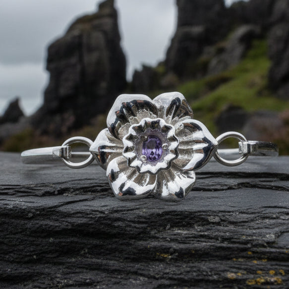 Welsh Daffodil Bracelet in Sterling Silver