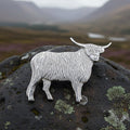 Realistic Highland Cow Brooch - Handmade in Scotland