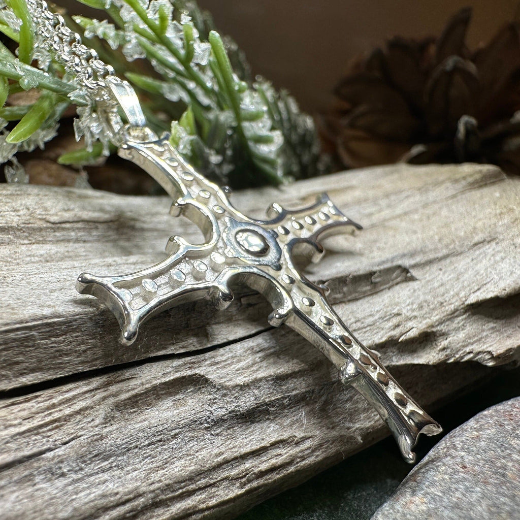 Irish Cross of Cong Necklace in Sterling Silver