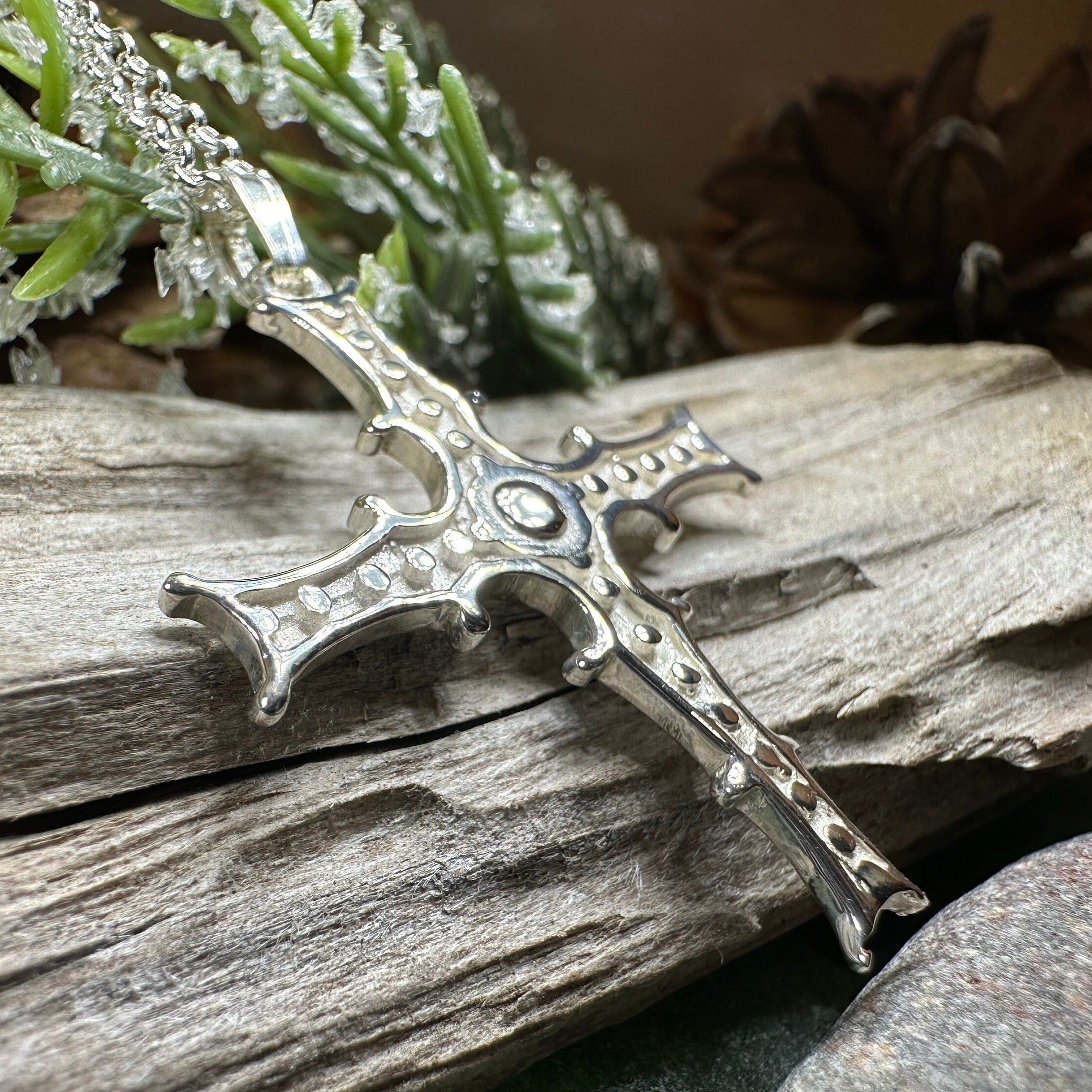 Irish Cross of Cong Necklace in Sterling Silver