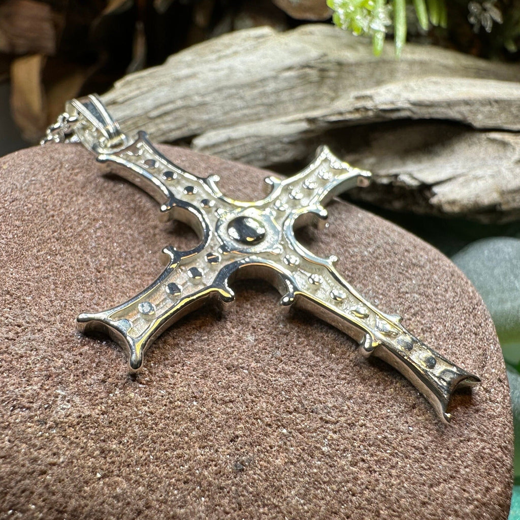 Irish Cross of Cong Necklace in Sterling Silver