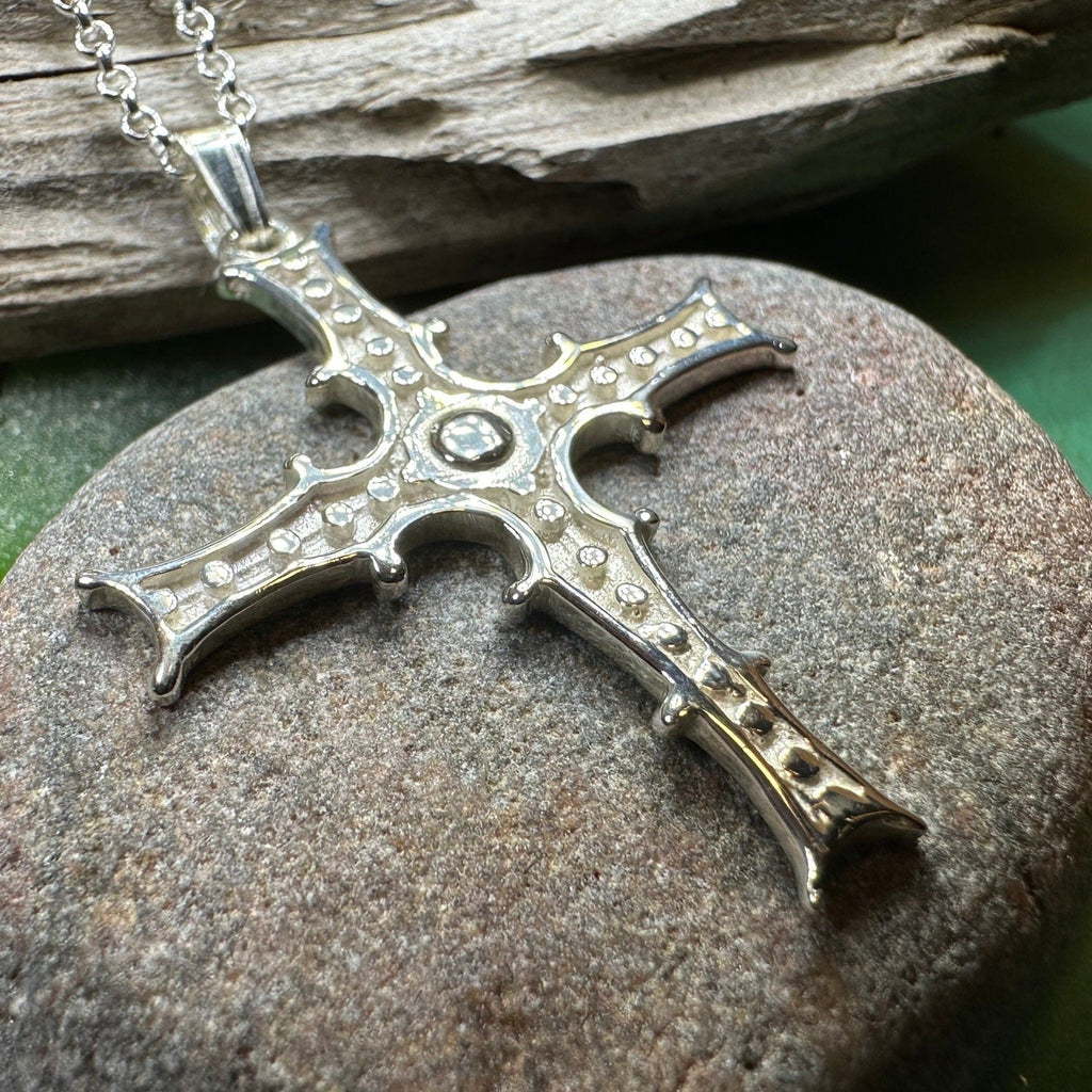 Irish Cross of Cong Necklace in Sterling Silver
