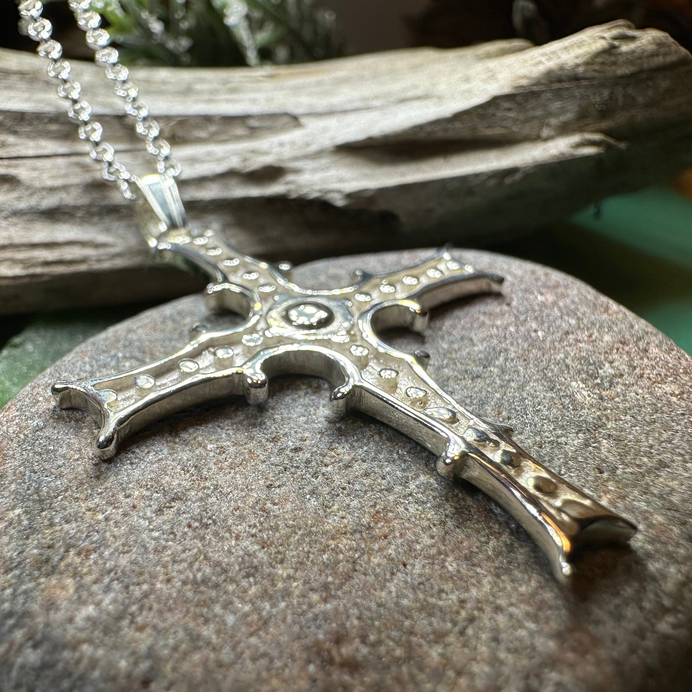 Irish Cross of Cong Necklace in Sterling Silver
