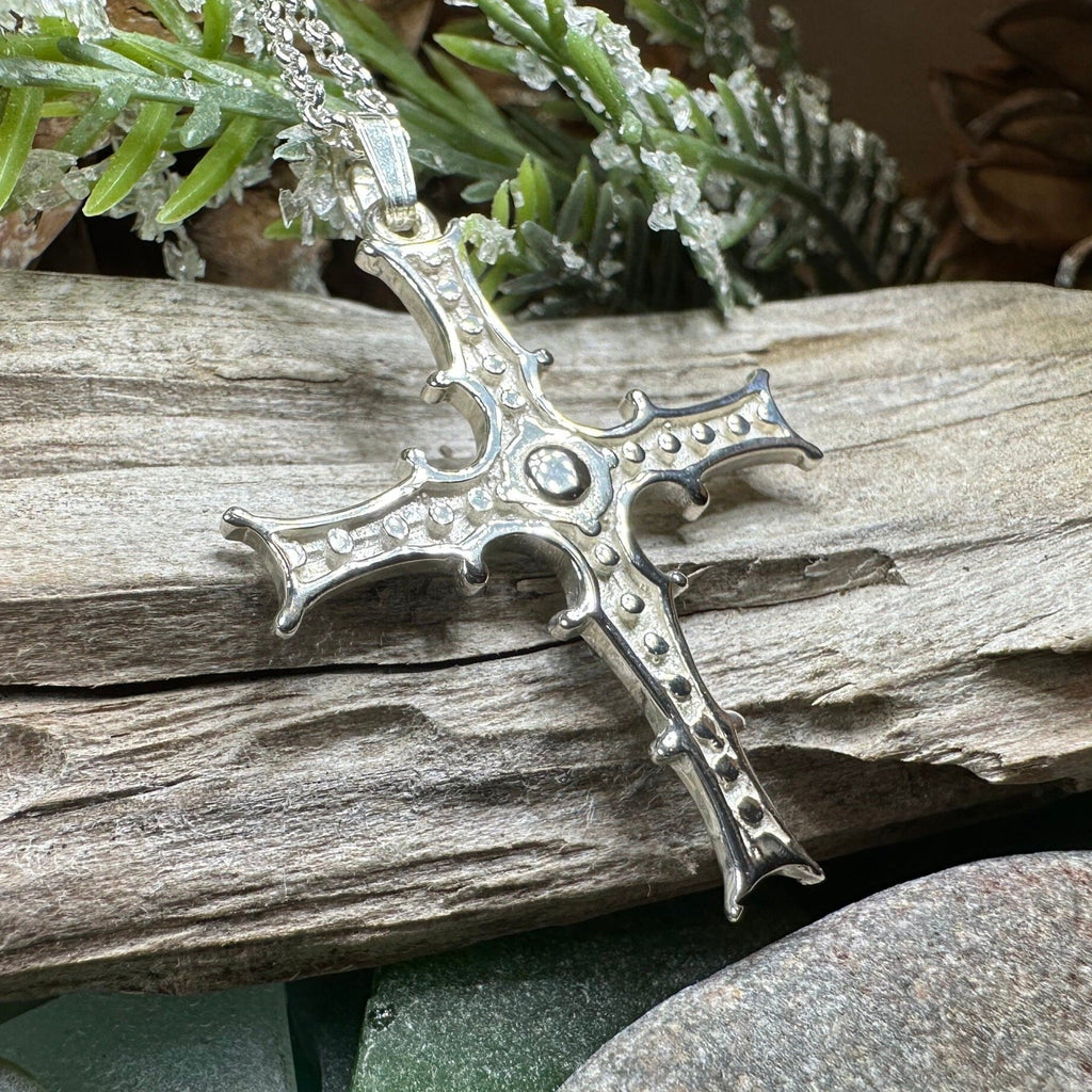 Irish Cross of Cong Necklace in Sterling Silver