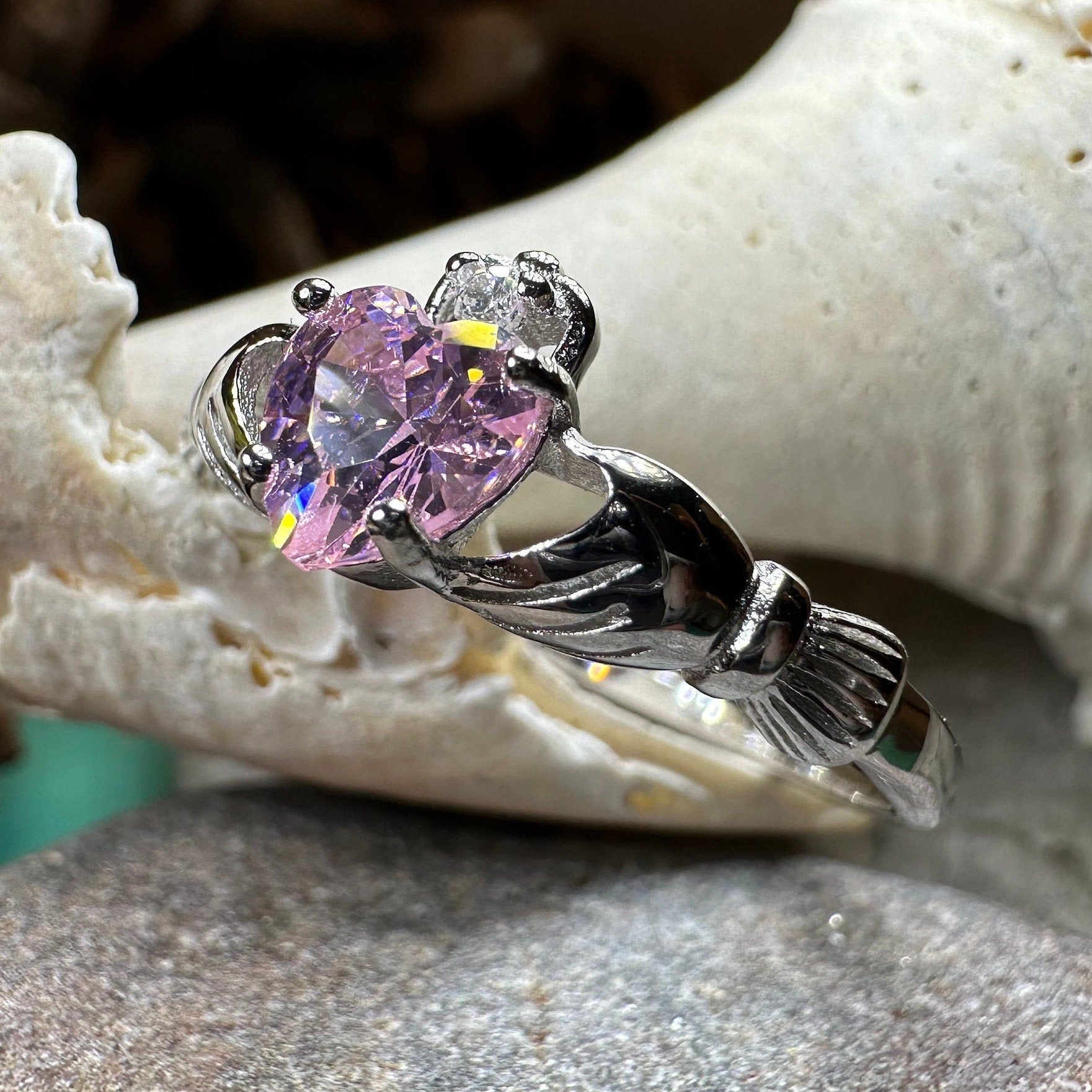 Petal Pink Claddagh Ring