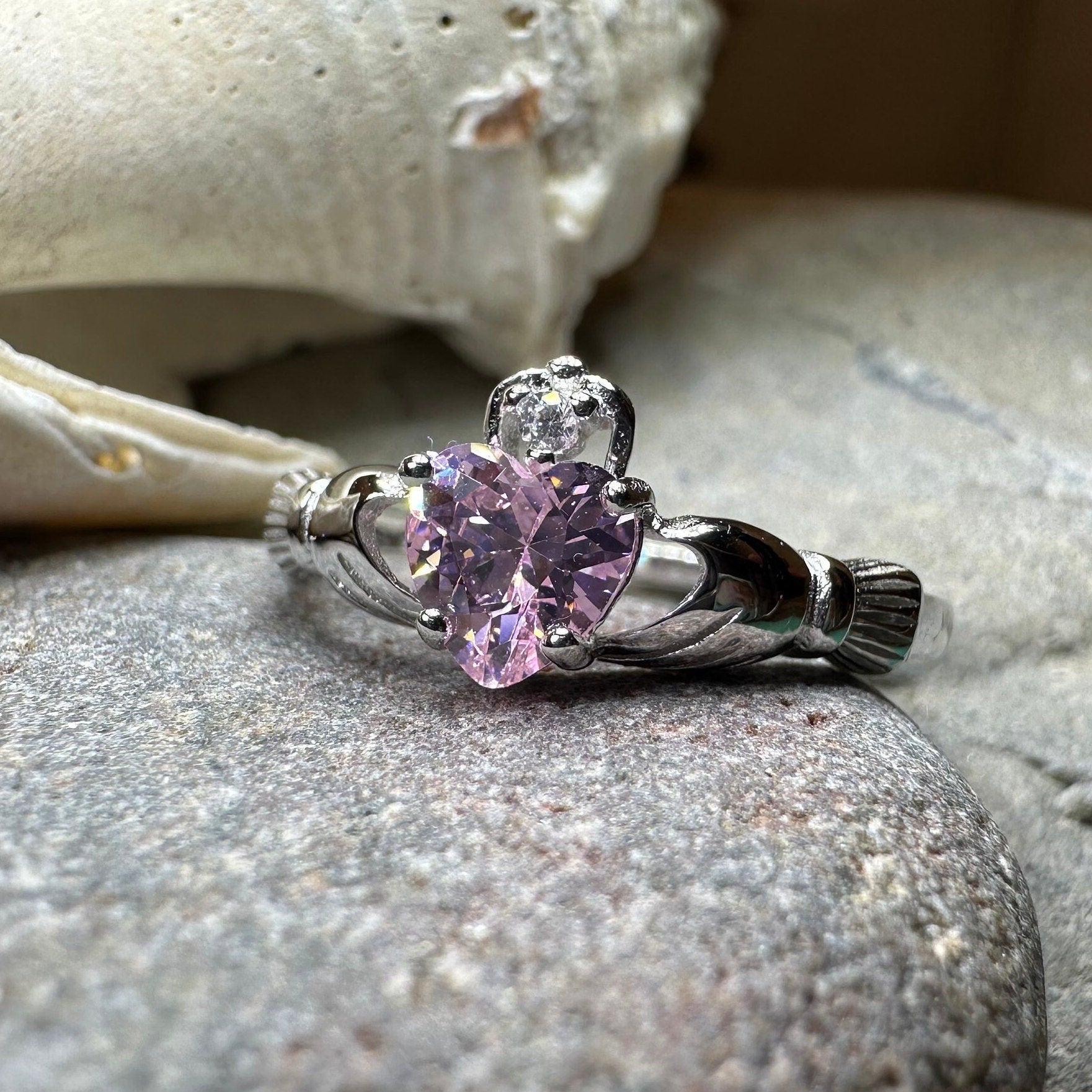 Petal Pink Claddagh Ring