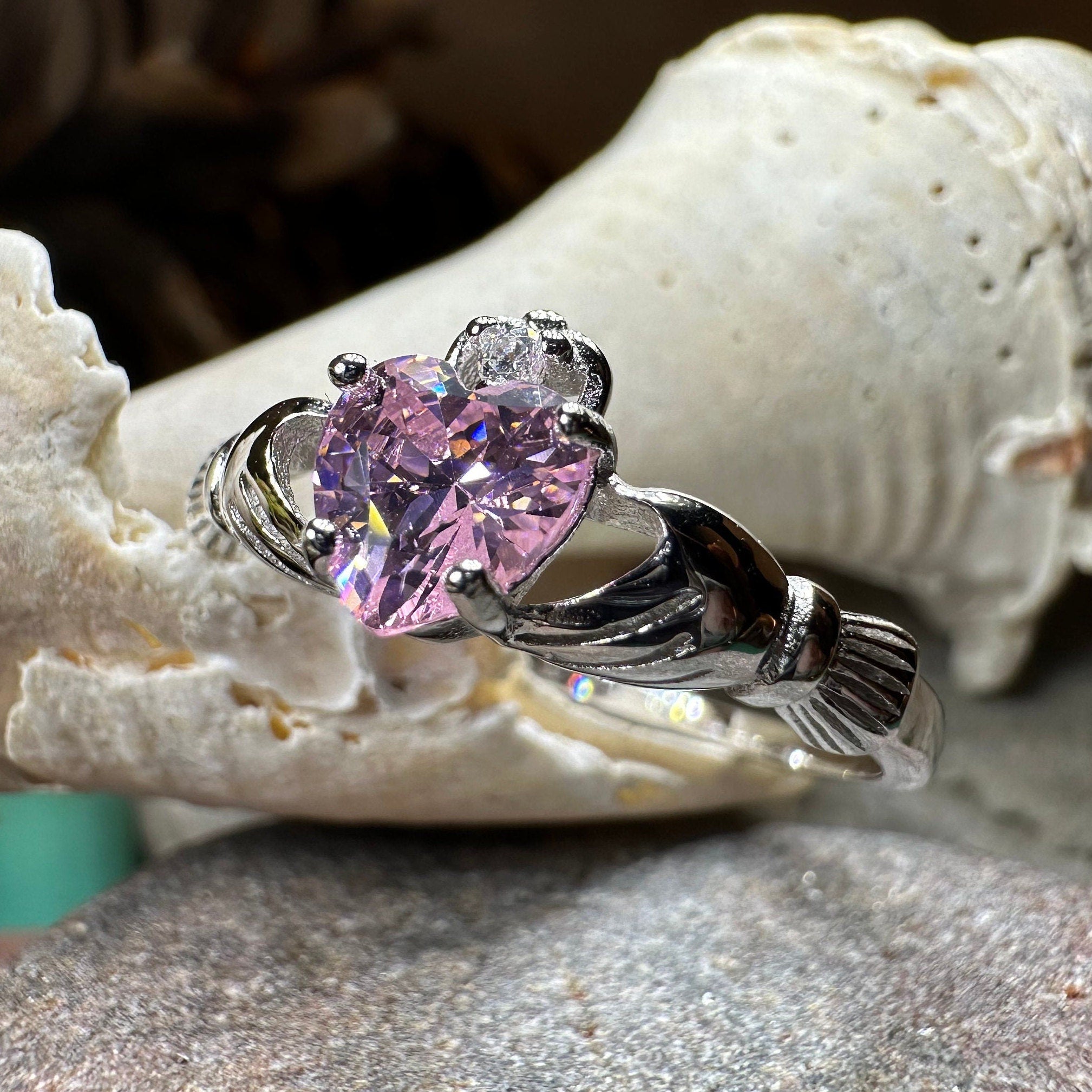 Petal Pink Claddagh Ring