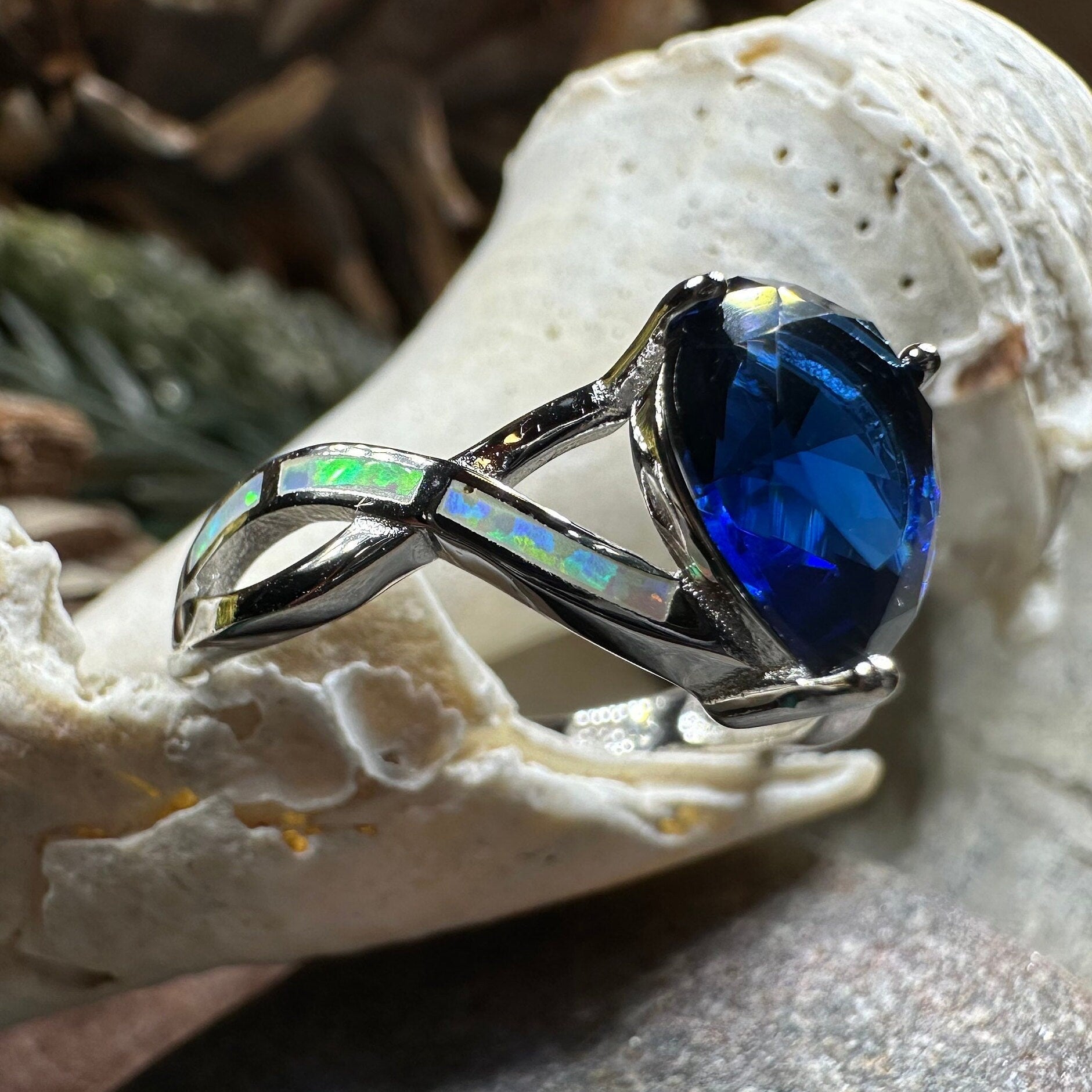 Valois Opal Celtic Ring