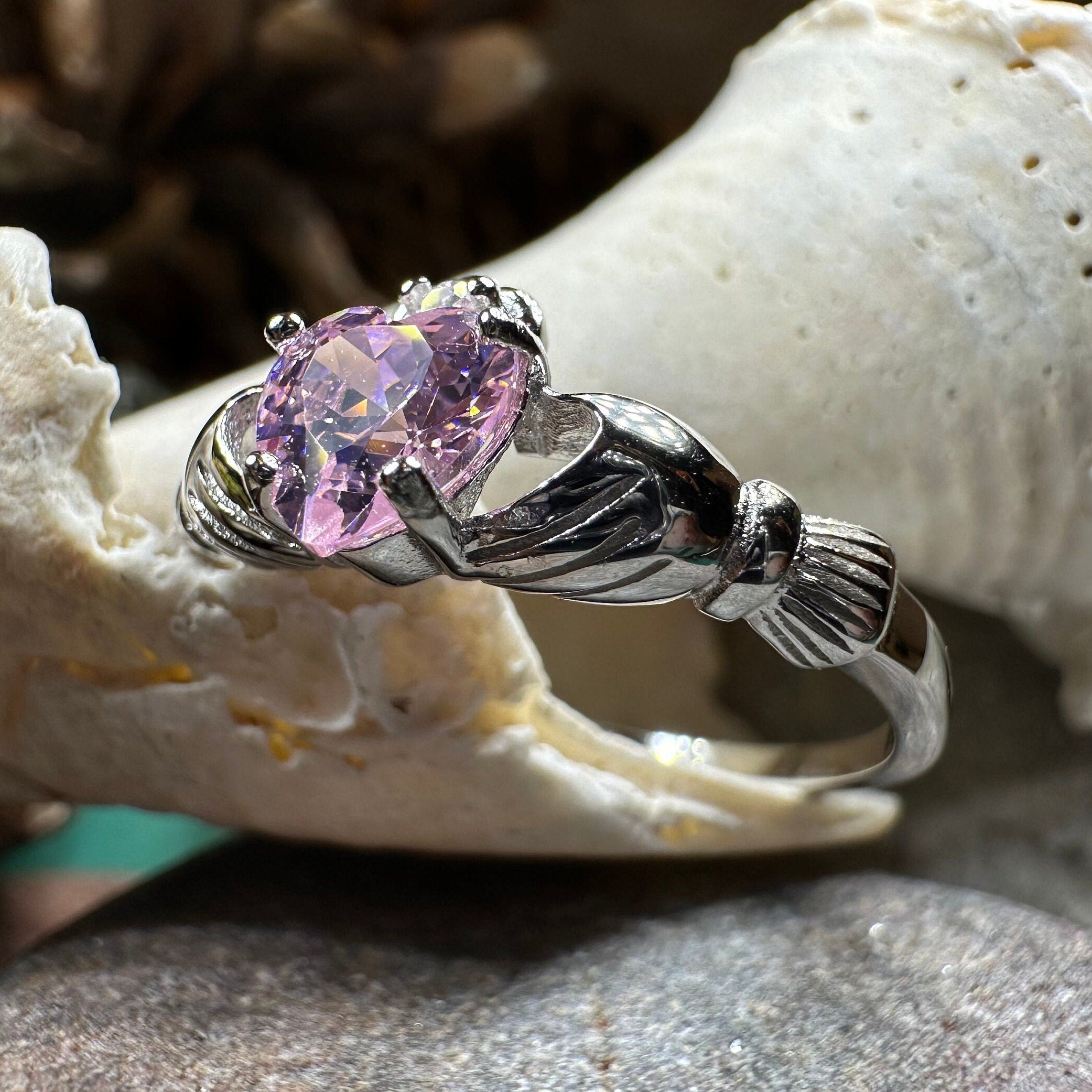 Petal Pink Claddagh Ring