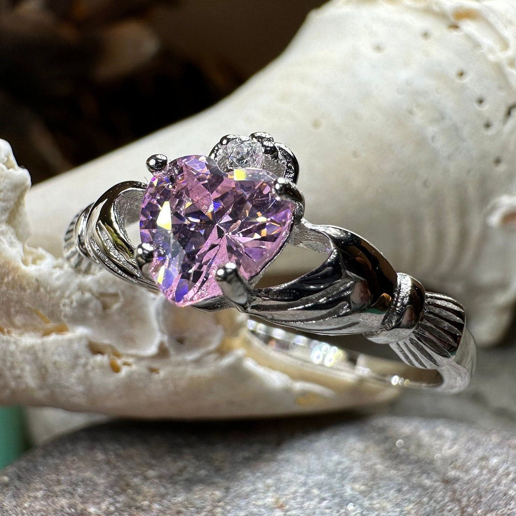 Petal Pink Claddagh Ring
