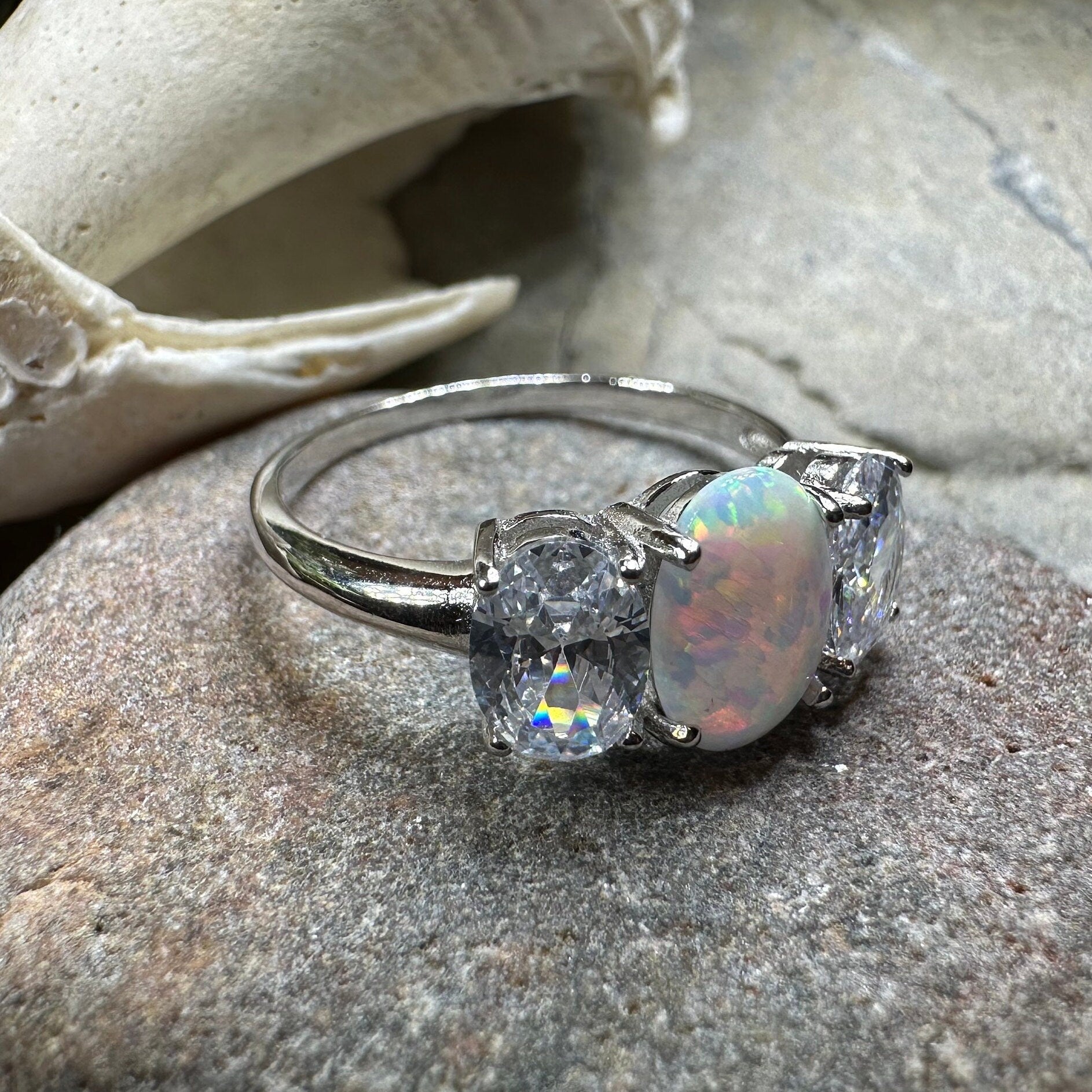 Eternity Opal Celtic Ring