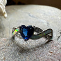 Geena Opal Celtic Ring in Sterling Silver