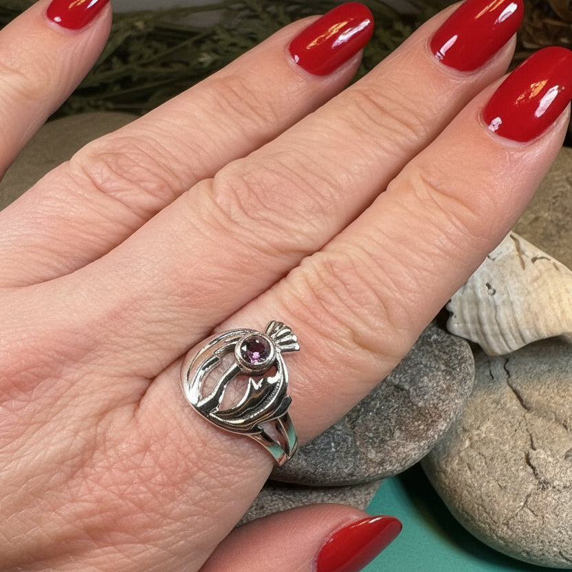 Averon Scottish Thistle Amethyst Ring