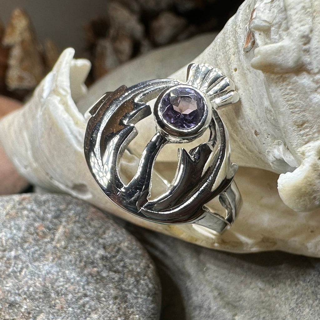 Averon Scottish Thistle Amethyst Ring