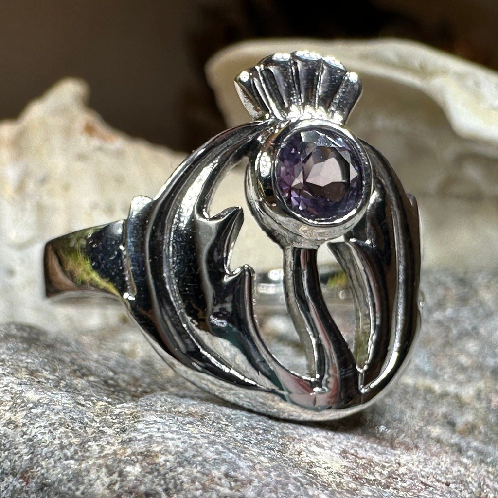 Averon Scottish Thistle Amethyst Ring